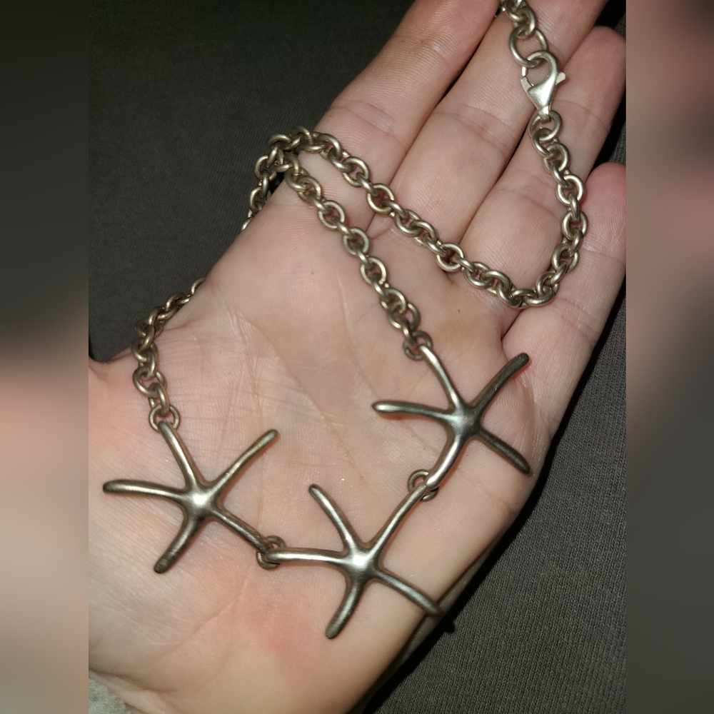 ❤️ SOLD!!! Chunky Sterling 925 Starfish Necklace